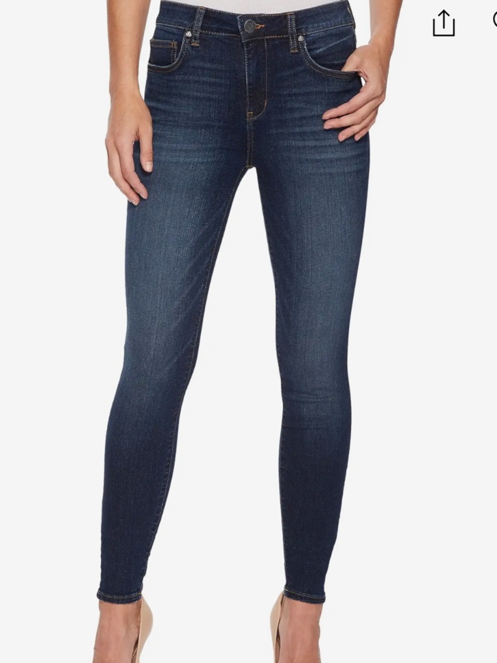 Kut from the Kloth Dark Indigo Mia Toothpick Skinny Jeans